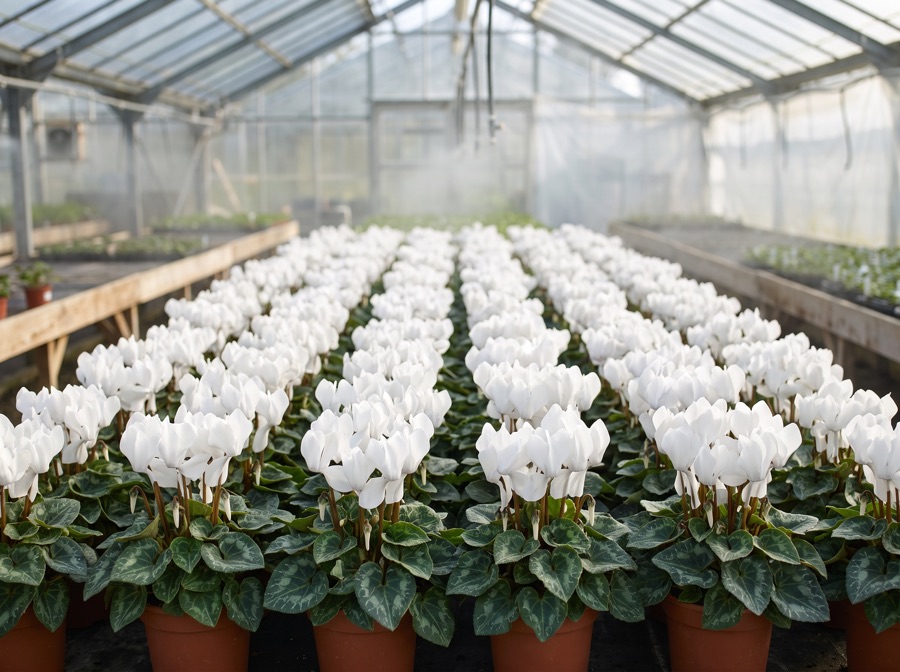 Cyclamen in Weiß