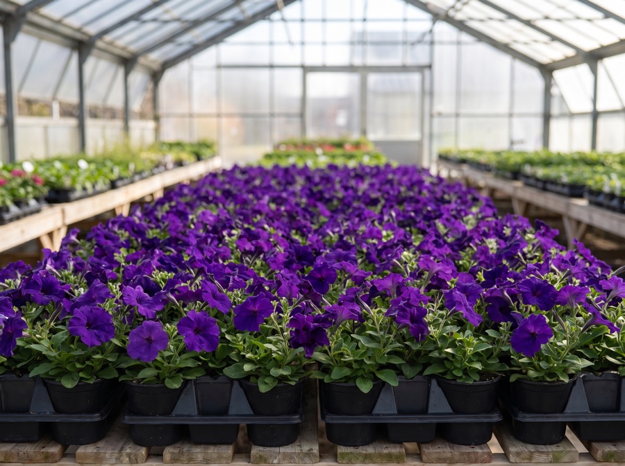 Petunien in Violett